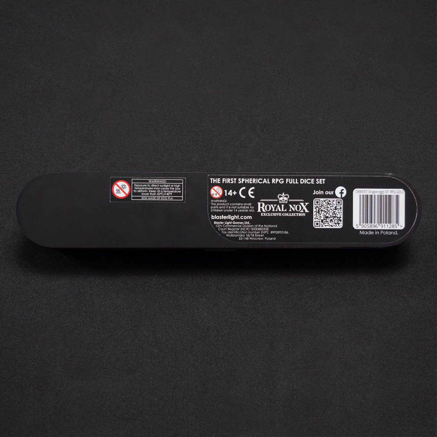 Orbidice Royal Nox – Black & Gold Edition | Premium Spherical Dice Set